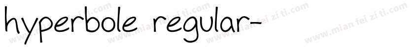 hyperbole regular字体转换